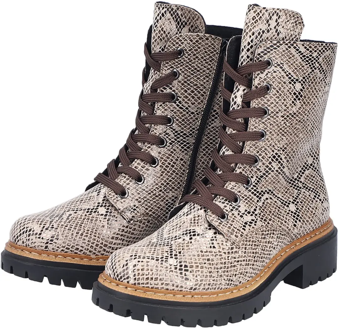 Rieker 72627-64 Dames Enkellaarsjes - Beige - afbeelding 3 van 6