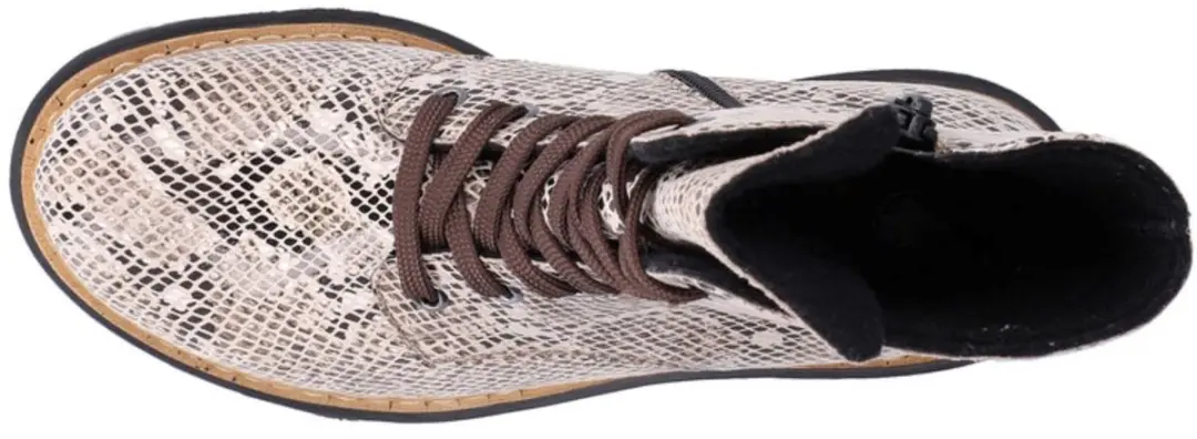 Rieker 72627-64 Dames Enkellaarsjes - Beige - afbeelding 2 van 6