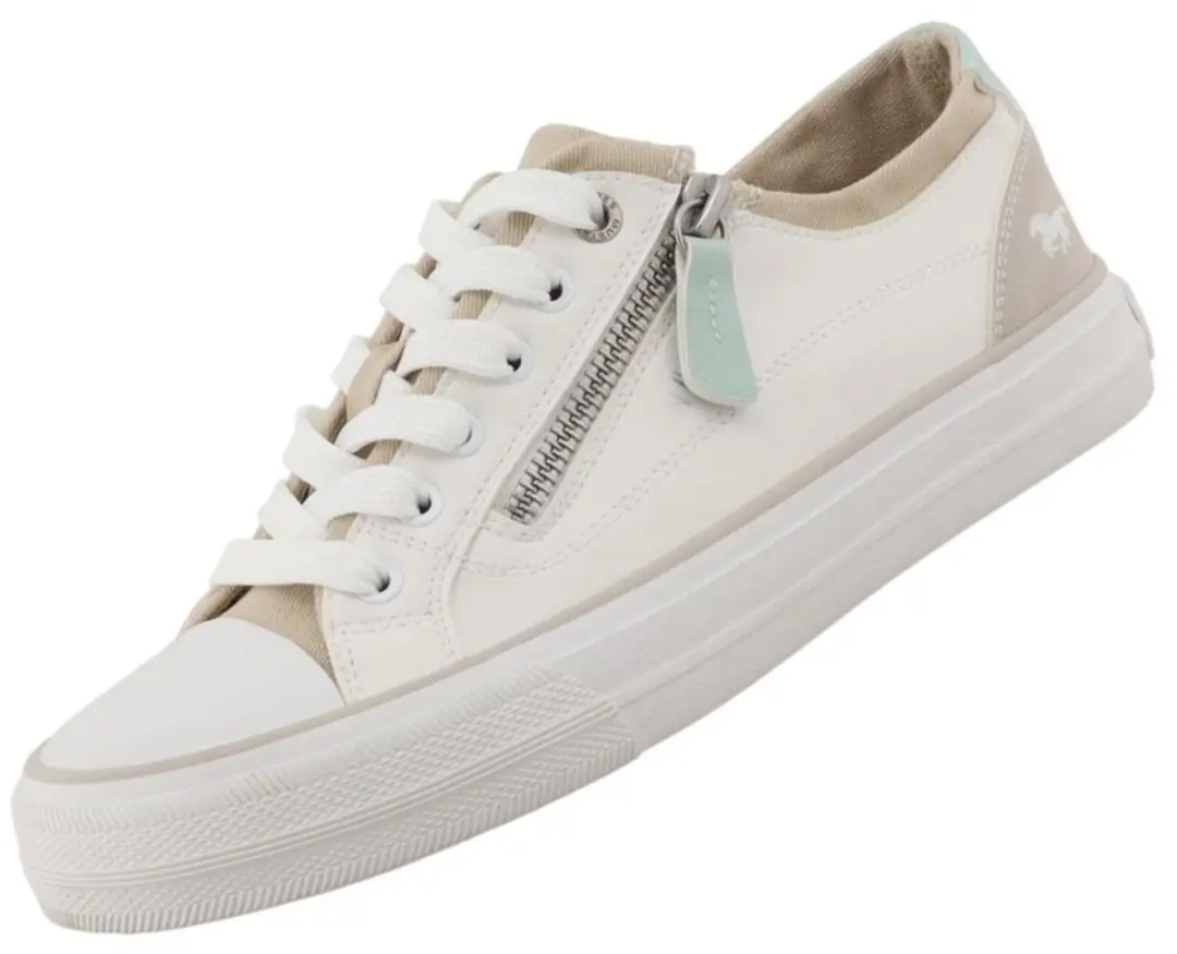 Mustang dames sportschoenen wit/beige