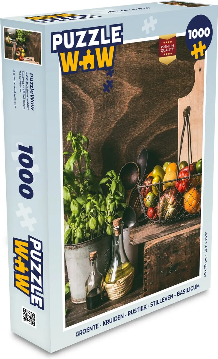 PuzzleWow Legpuzzel Basilicum 1000 Stuks - Multicolor