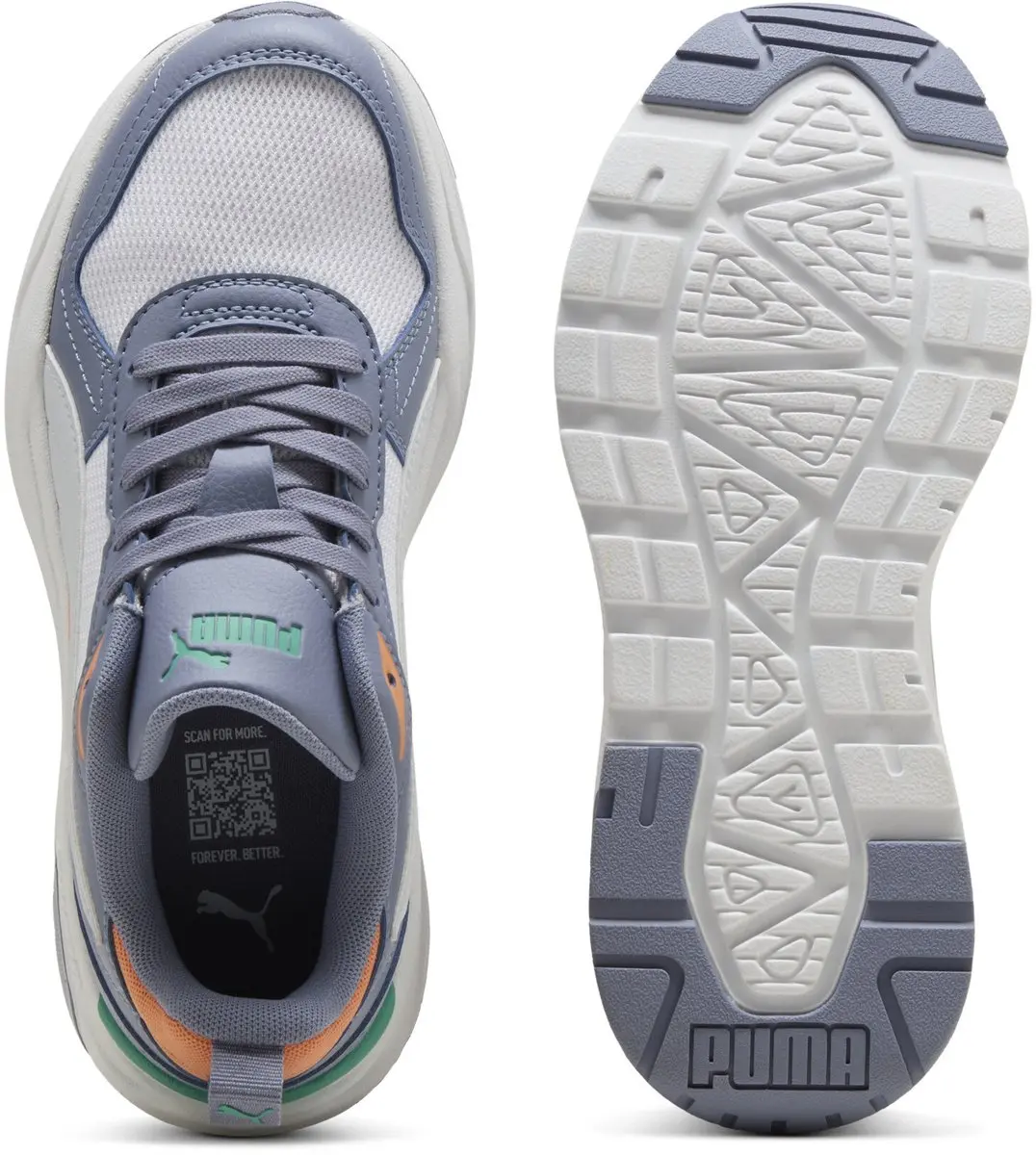 PUMA Trinity 2 LT Jr Unisex Sneakers - PUMA White-Silver Mist-Gray Sky - afbeelding 4 van 6