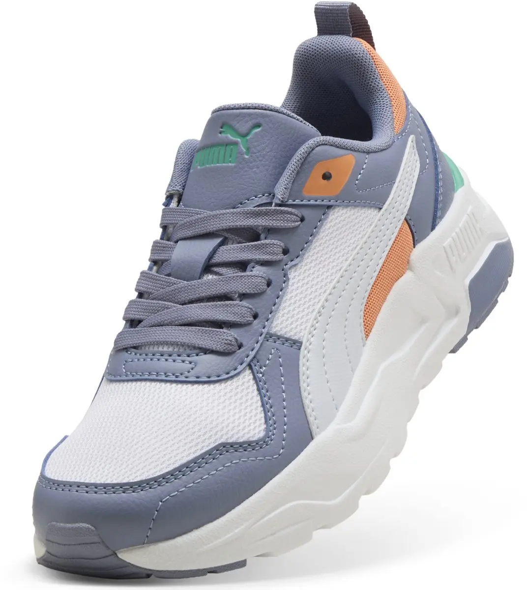 PUMA Trinity 2 LT Jr Unisex Sneakers - PUMA White-Silver Mist-Gray Sky - afbeelding 6 van 6