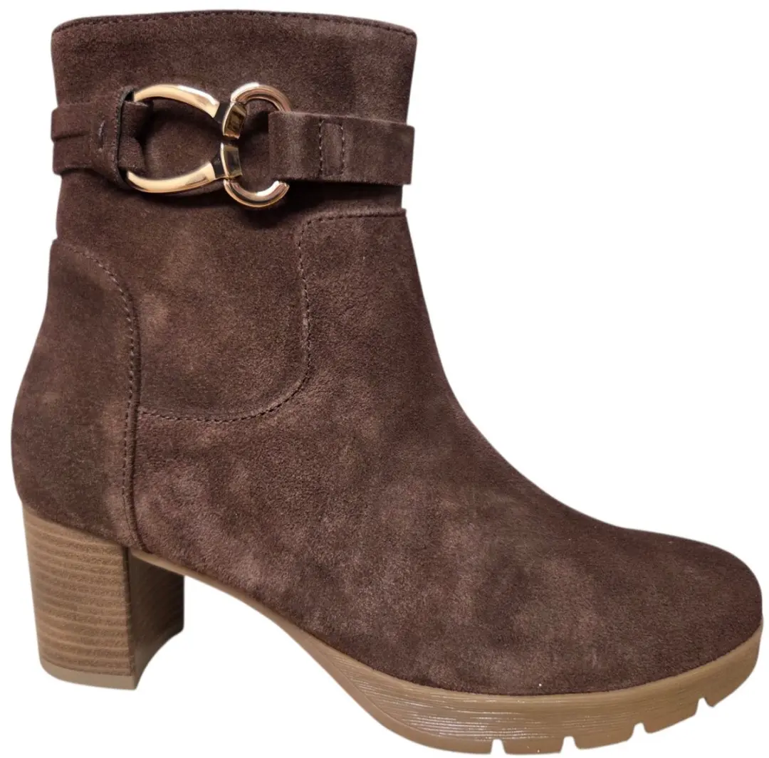 Gabor 8030.02.004 Enkellaarzen Bruin Suede Dames