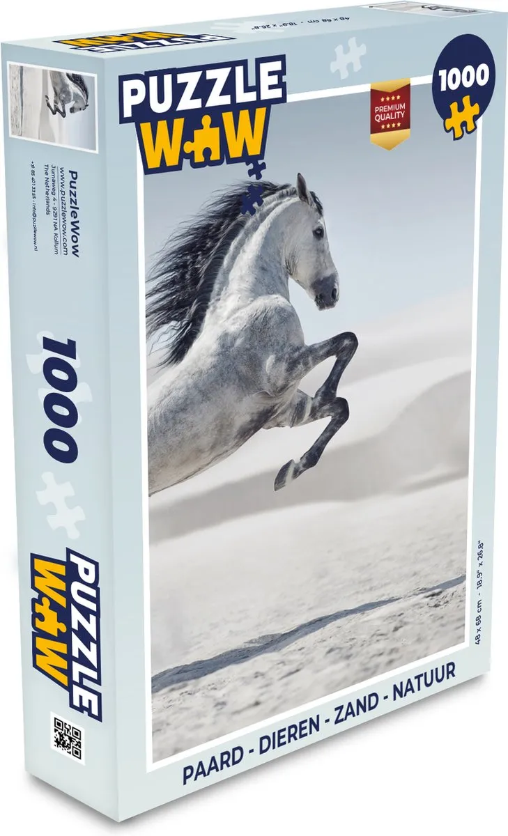 PuzzleWow Paard Legpuzzel 1000 Stuks - Multicolor