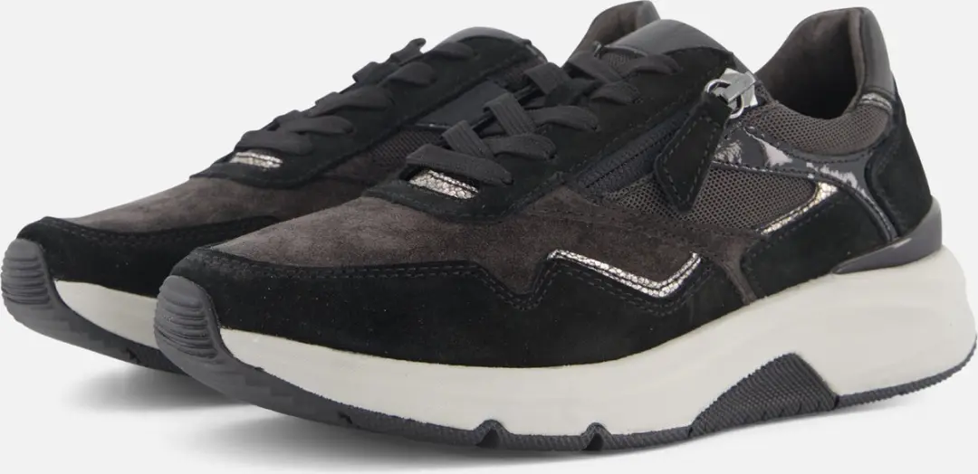 Gabor Rollingsoft Sneakers grijs Suede