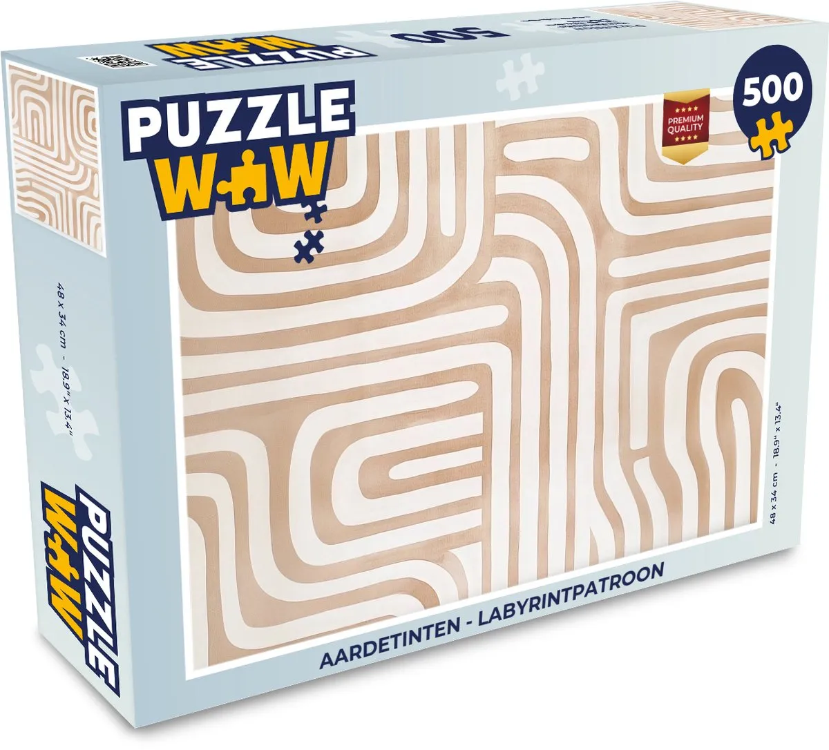 PuzzleWow Legpuzzel 500 Stuks - Labyrintpatroon