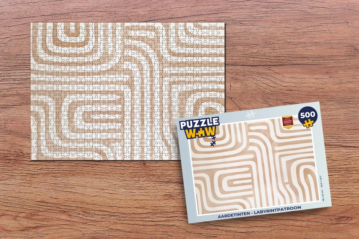 PuzzleWow Legpuzzel 500 Stuks - Labyrintpatroon