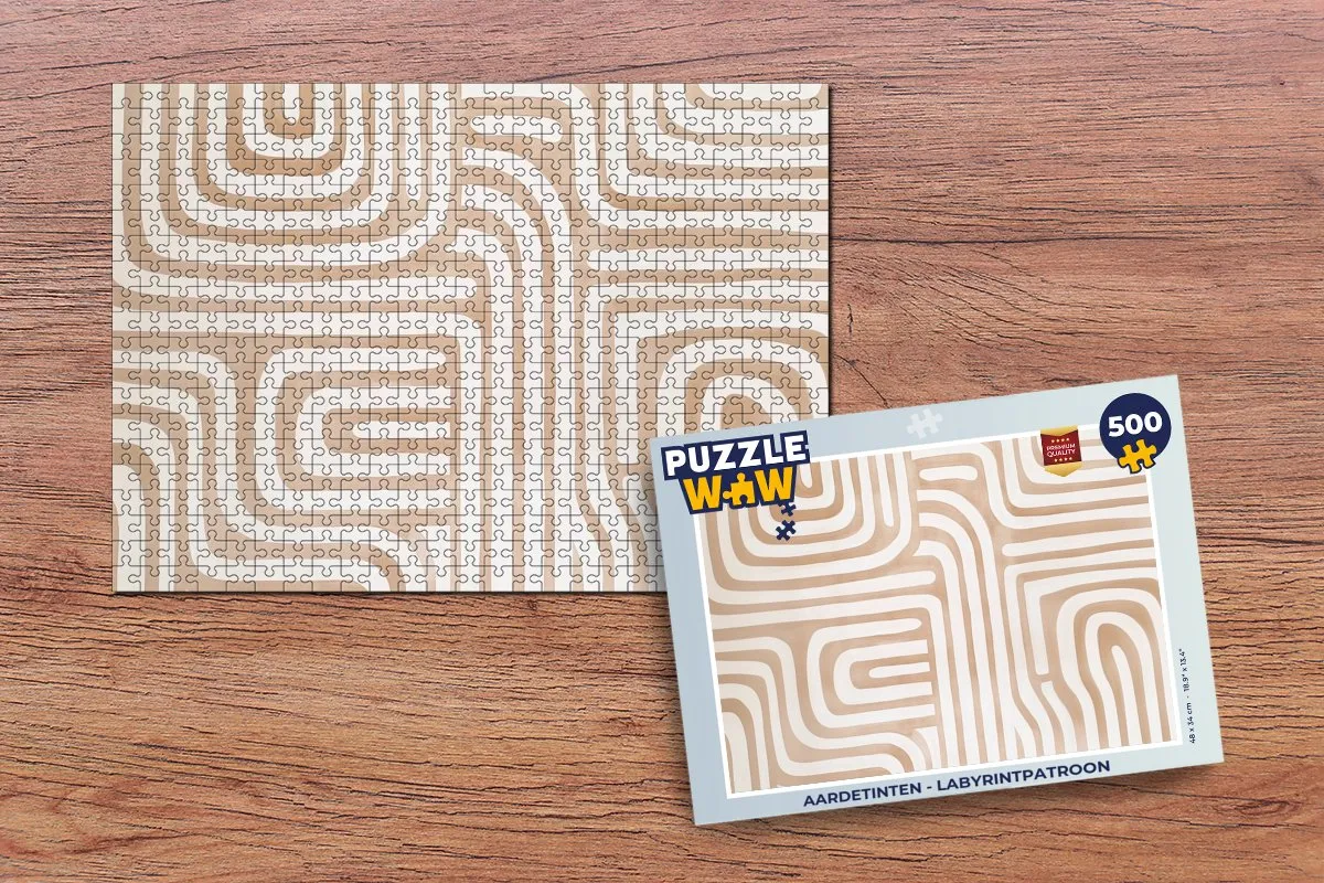 PuzzleWow Legpuzzel 500 Stuks - Labyrintpatroon