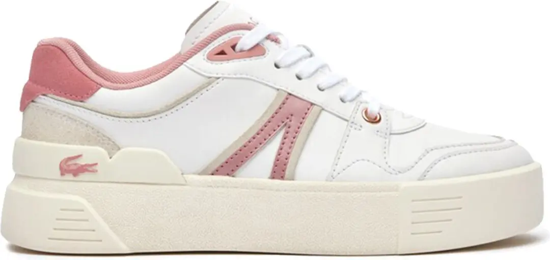 Lacoste L002 Evo Dames Sneakers - Wit/Roze - Maat 36 - afbeelding 3 van 6