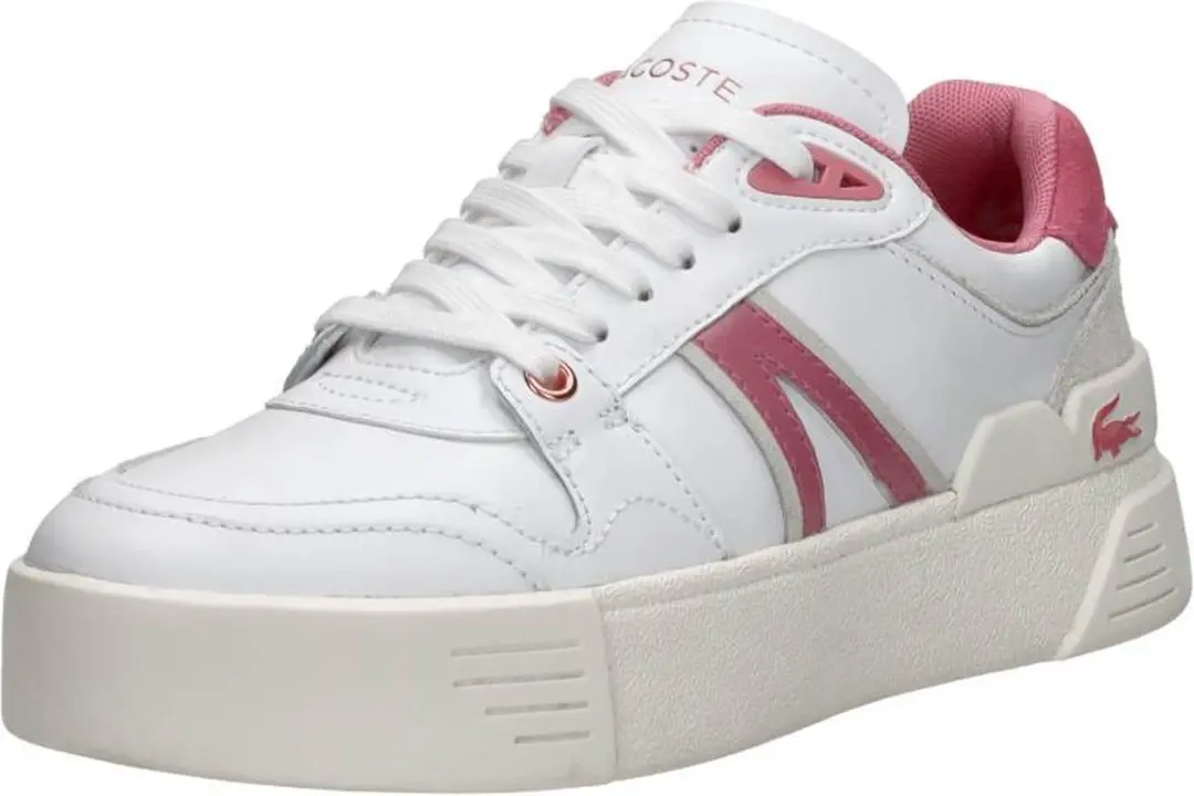Lacoste L002 Evo Dames Sneakers - Wit/Roze - Maat 36 - afbeelding 5 van 6