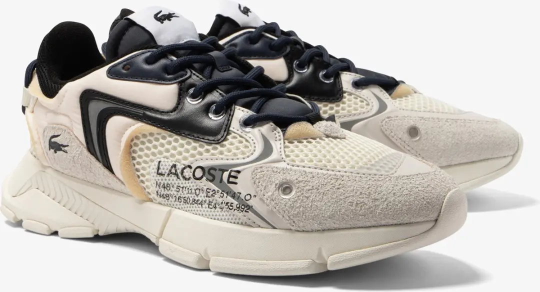 Lacoste L003 Neo Heren Sneakers - Gebroken Wit/Zwart - Maat 45 - afbeelding 4 van 6