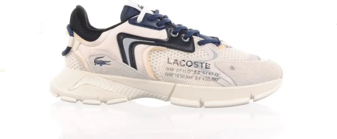 Lacoste L003 Neo Heren Sneakers - Gebroken Wit/Zwart - Maat 45 - afbeelding 3 van 6