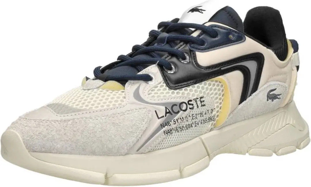 Lacoste L003 Neo Heren Sneakers - Gebroken Wit/Zwart - Maat 45 - afbeelding 5 van 6