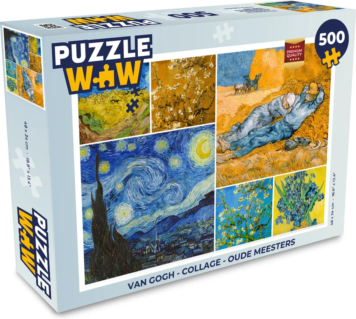 PuzzleWow Van Gogh Collage Legpuzzel 500 Stuks