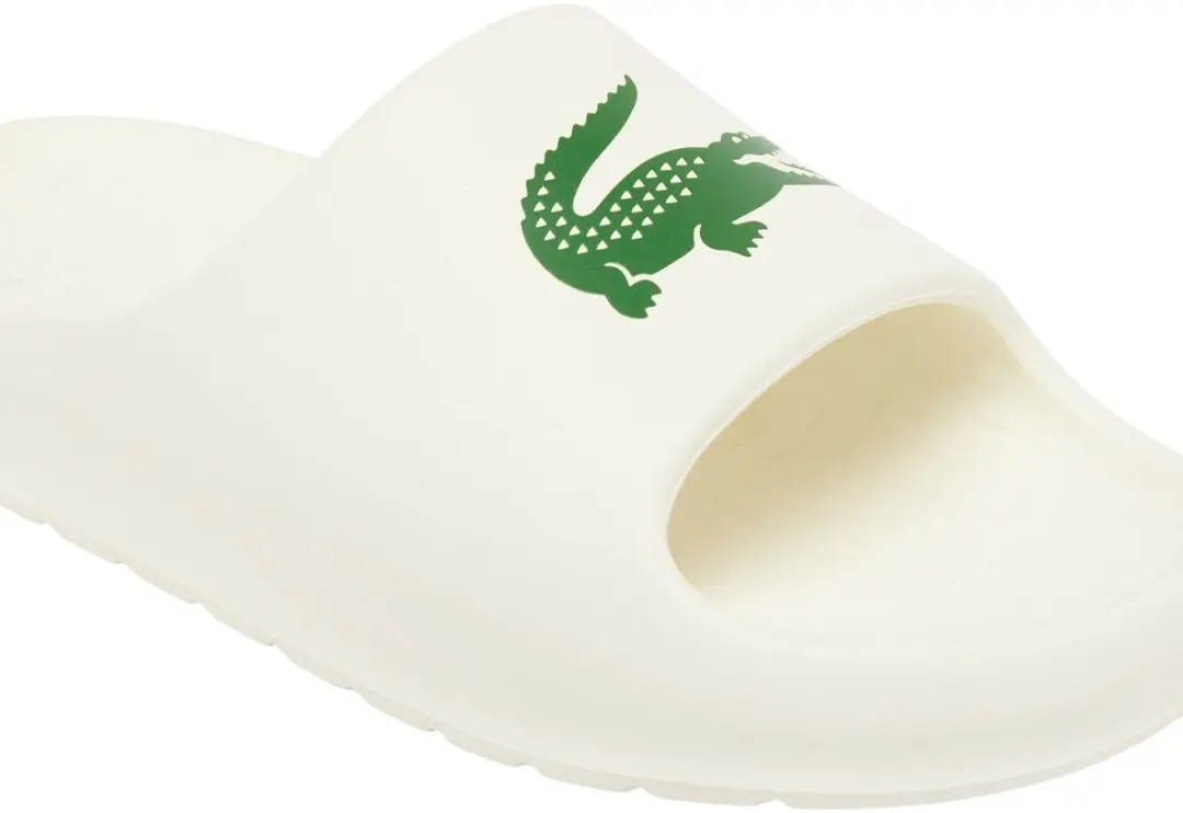 Lacoste Serve 2.0 Badslippers Heren - 42 - Off White/Groen