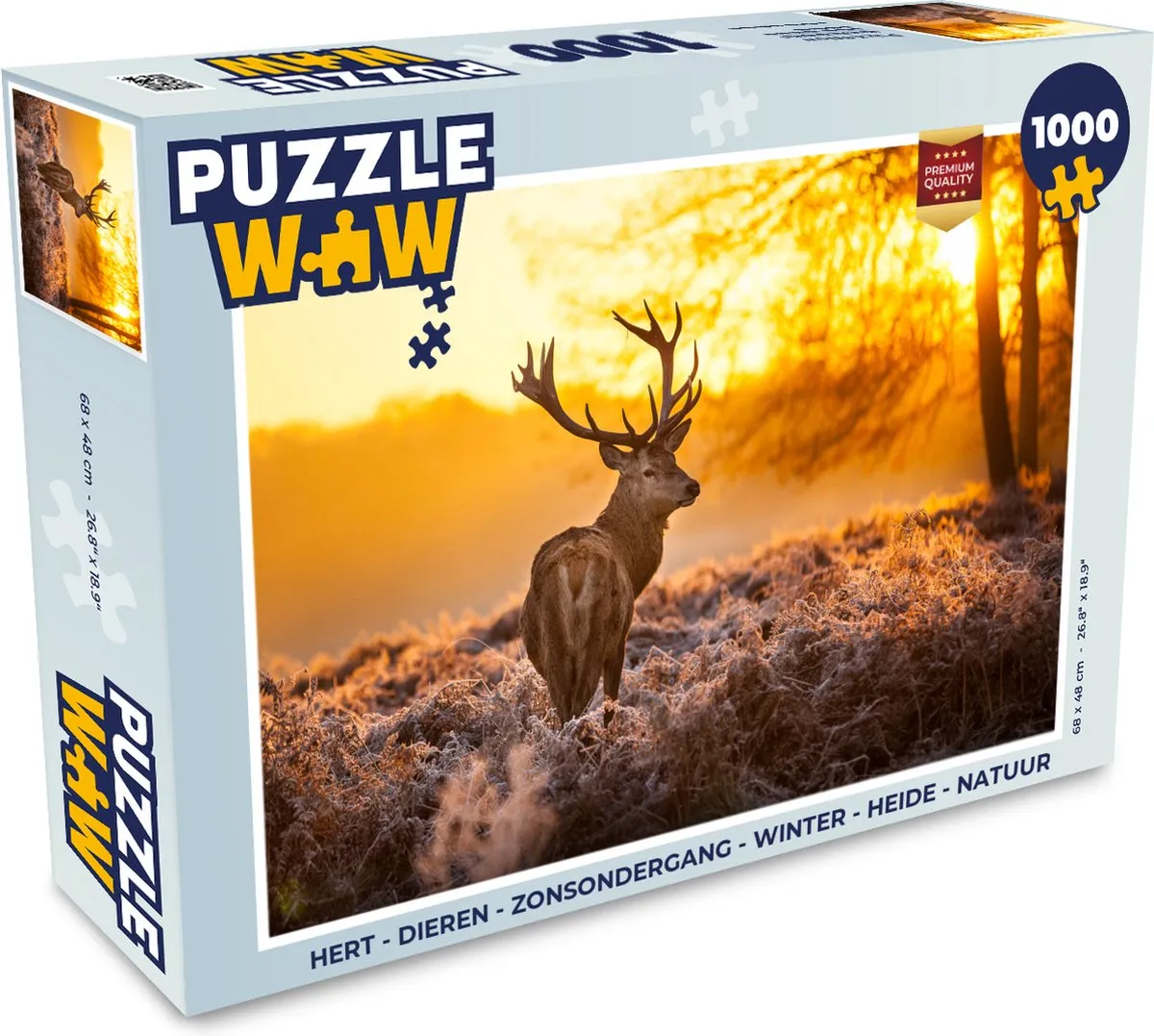 PuzzleWow Hert Legpuzzel 1000 Stuks - Multicolor