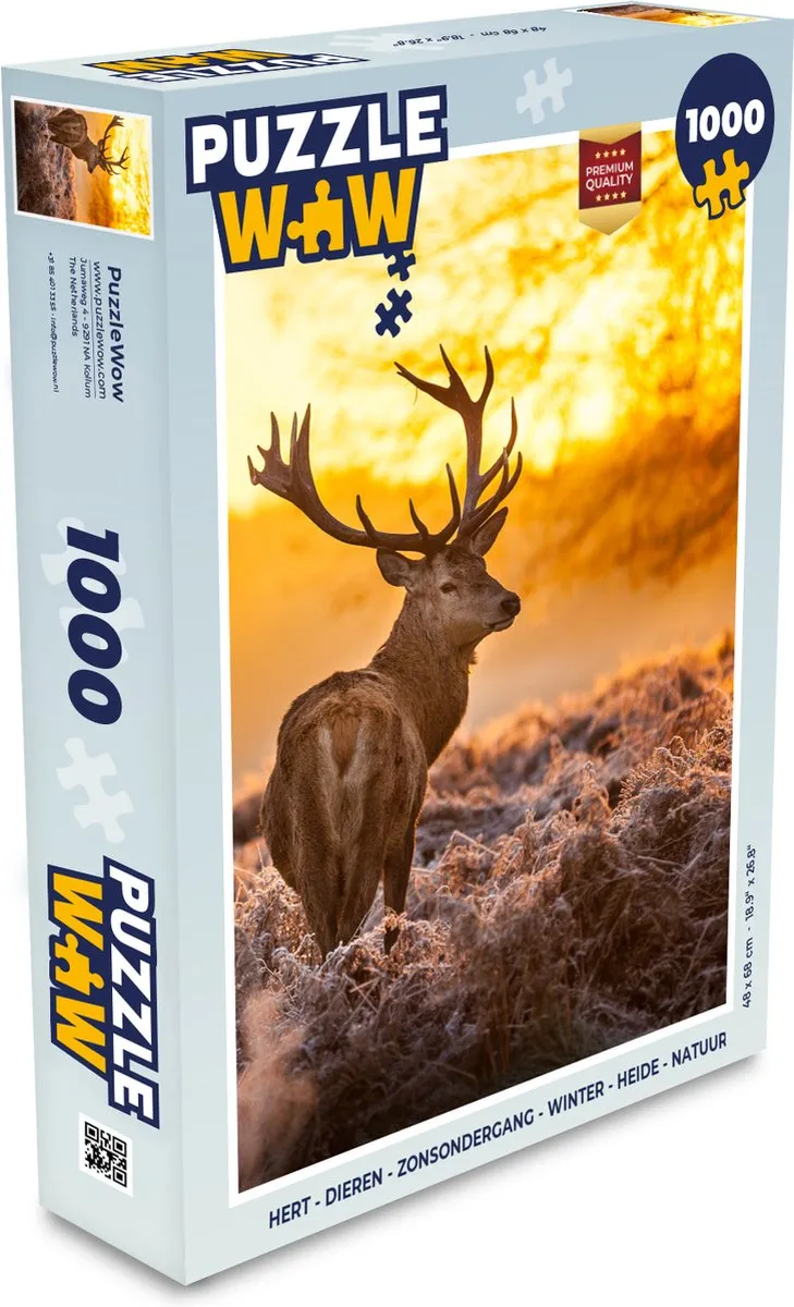 PuzzleWow Hert Legpuzzel 1000 Stuks - Multicolor