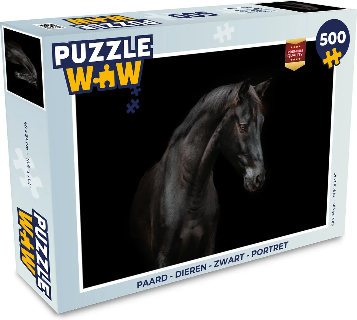 PuzzleWow Paard Portret Legpuzzel 500 Stuks - Multicolor