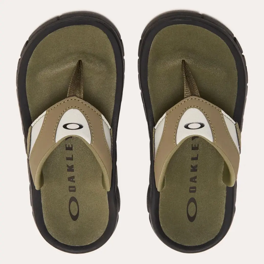 Oakley O Coil Teenslippers Heren 44 - Donkergroen/Zwart - afbeelding 6 van 6