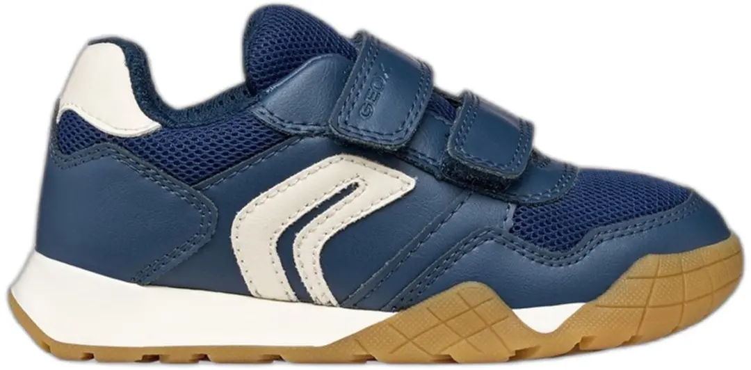 GEOX Rann-E Jongens Sneakers - Marineblauw/Licht ivoorkleurig - Maat 30
