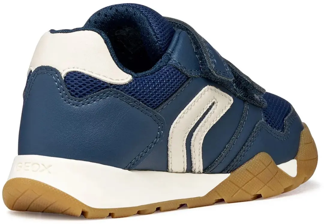 GEOX Rann-E Jongens Sneakers - Marineblauw/Licht ivoorkleurig - Maat 30