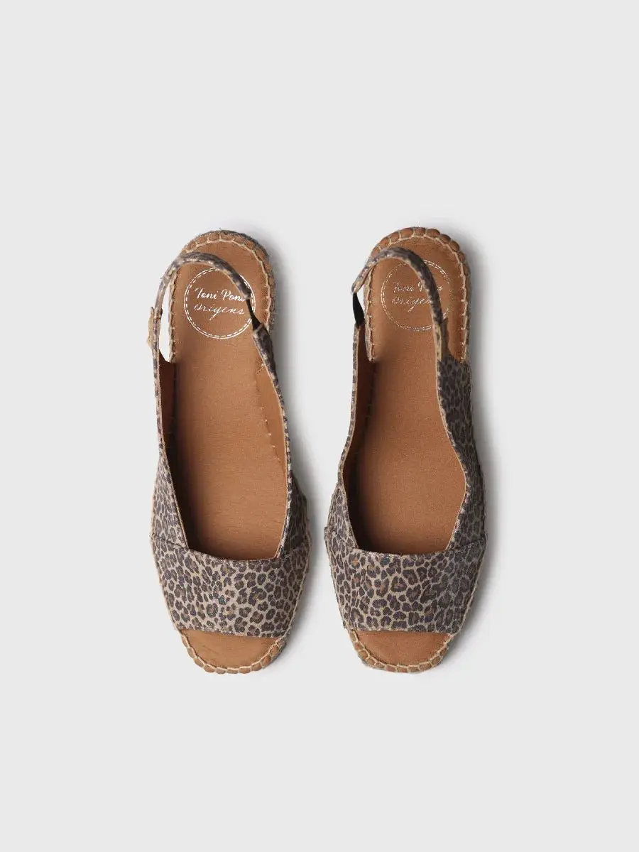 Espadrilles voor dames met dierenprint