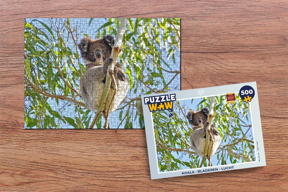 PuzzleWow Koala Lucht Legpuzzel 500 Stuks - Multicolor