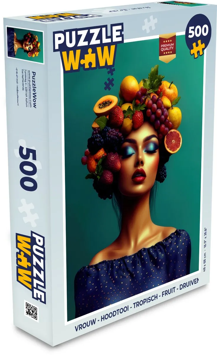 PuzzleWow Hoodtooi Tropisch Fruit Legpuzzel 500 Stuks - MPN 8721169393001