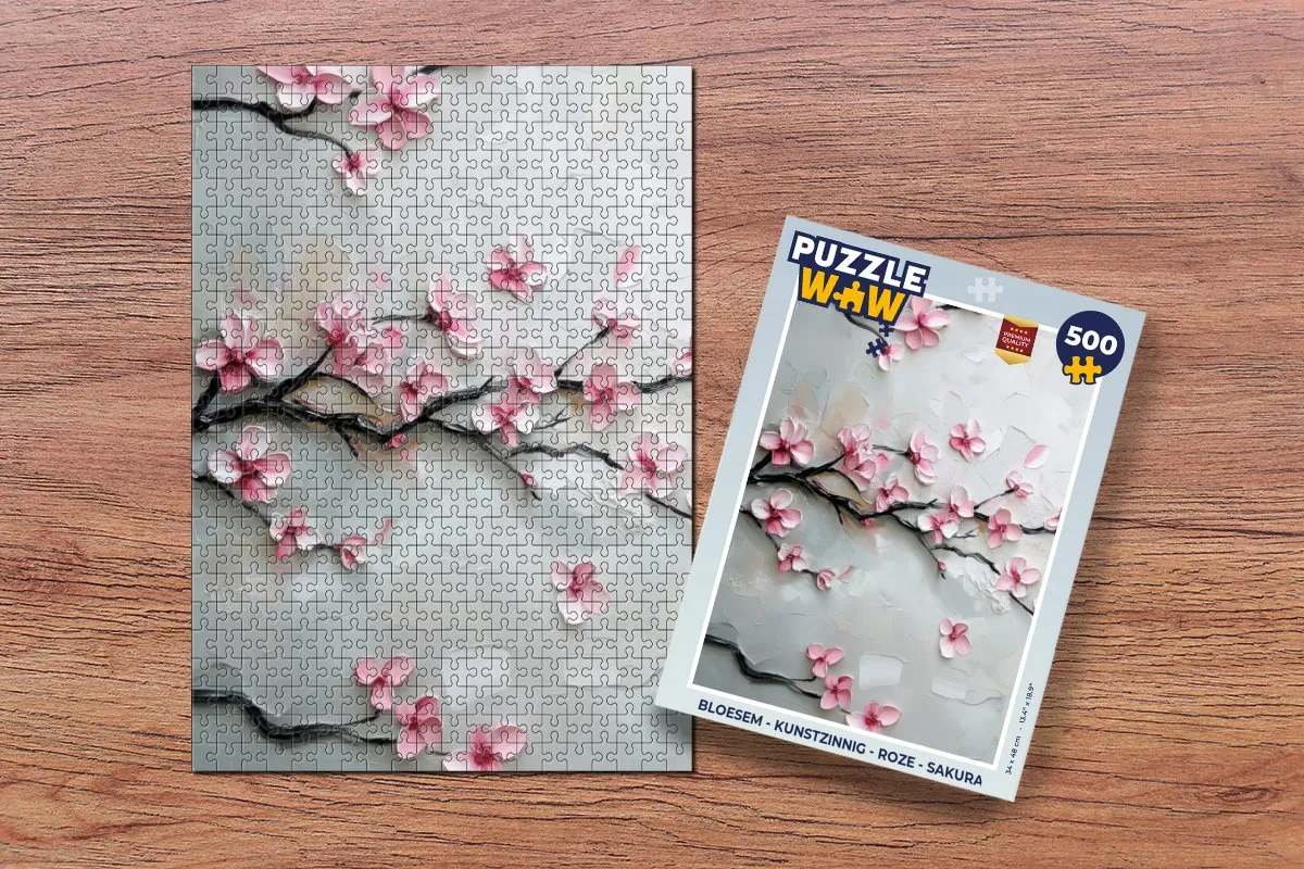 PuzzleWow Bloesem Legpuzzel 500 Stuks - Roze