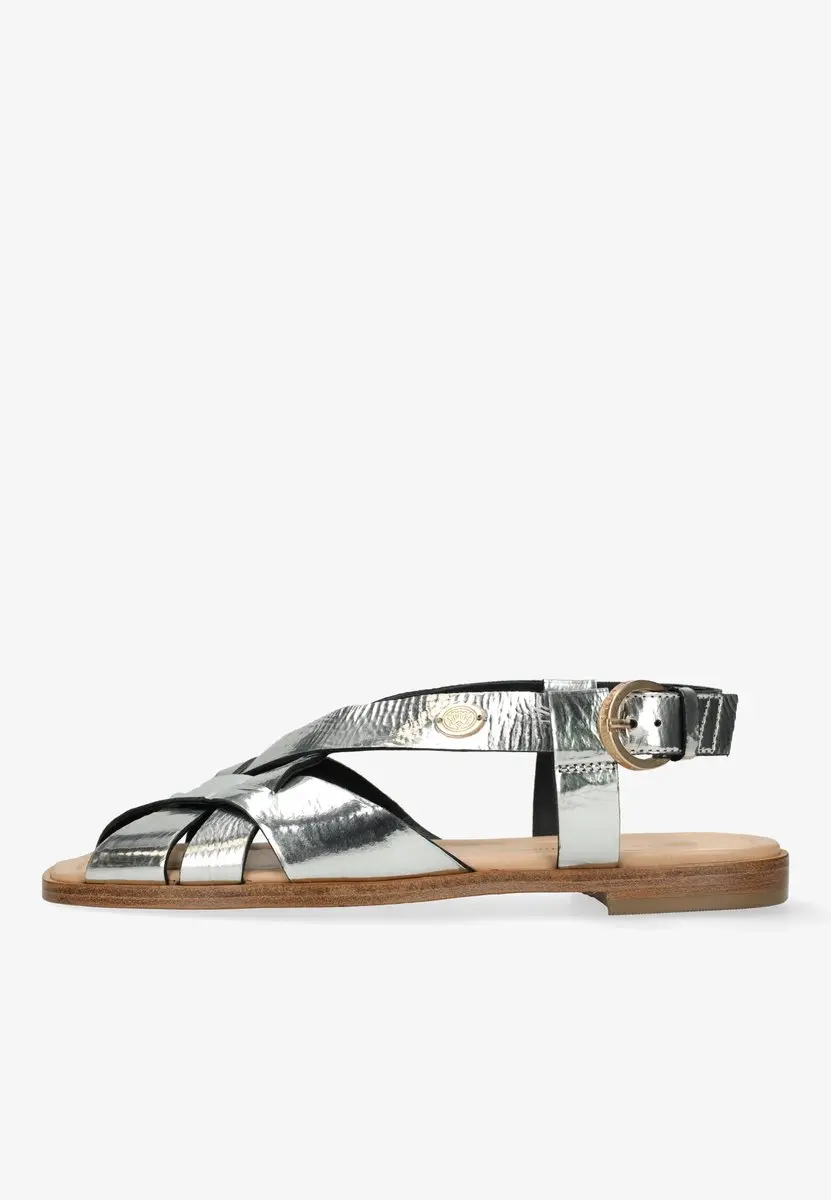 Fred de la Bretoniere Gitel Cross Sandaal Mirror - Zilver 40