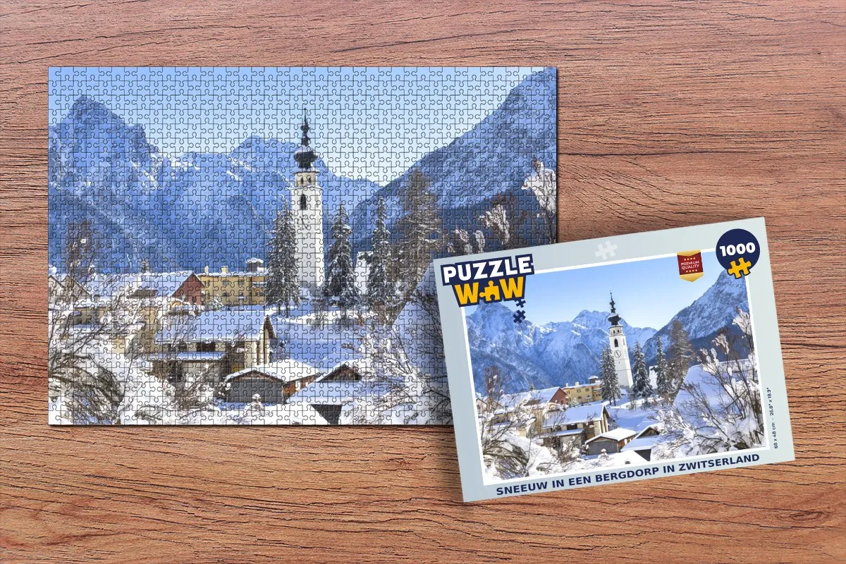 PuzzleWow Zwitserland Legpuzzel 1000 Stuks - Multicolor