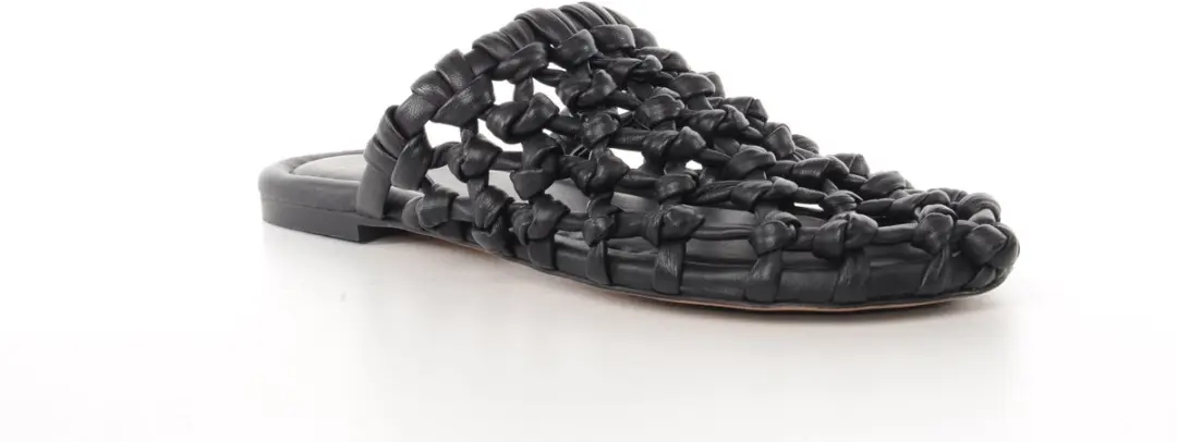 Bronx Annaya Slides Dames - Leder Zwart