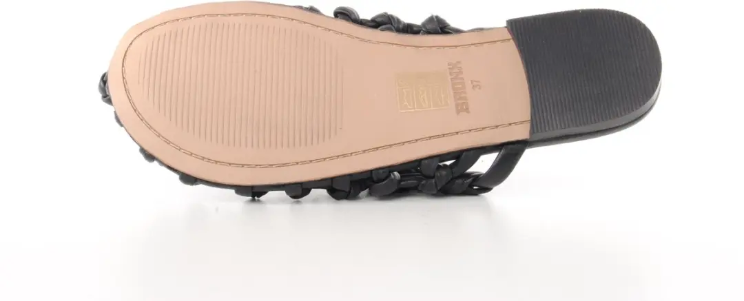 Bronx Annaya Slides Dames - Leder Zwart