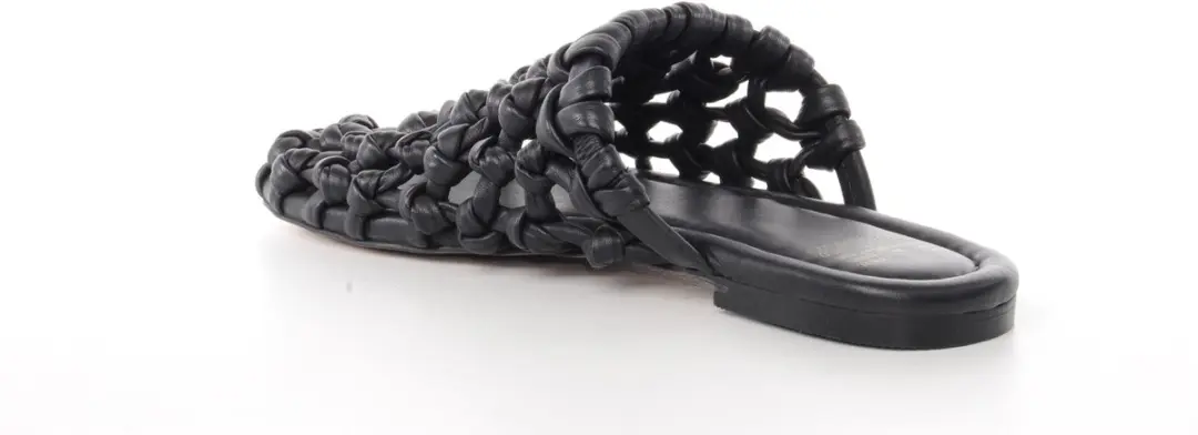 Bronx Annaya Slides Dames - Leder Zwart