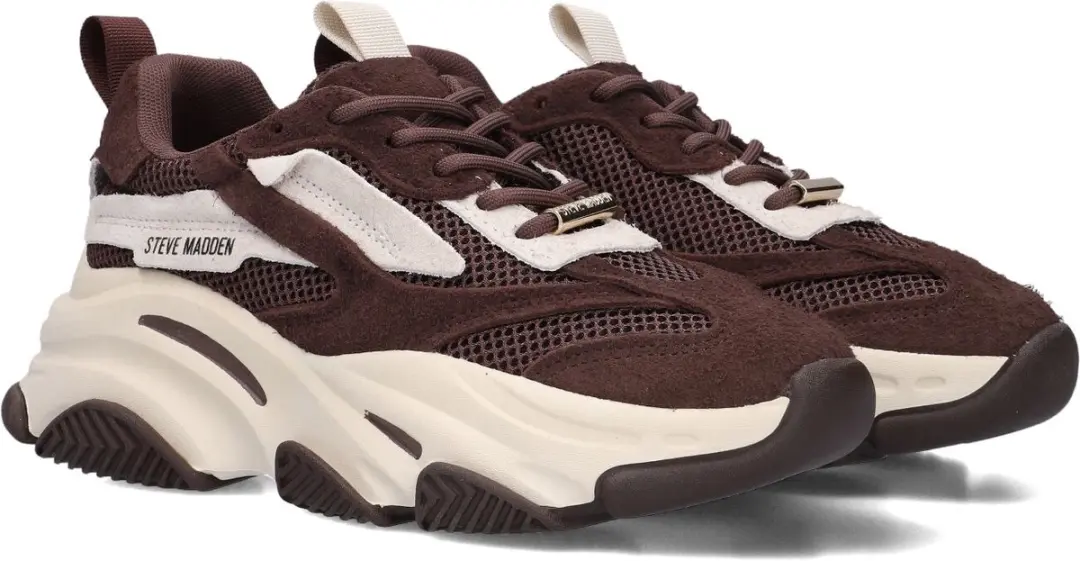 Steve Madden Possession-E Lage Sneakers 41 - Bruin/Wit - afbeelding 6 van 6