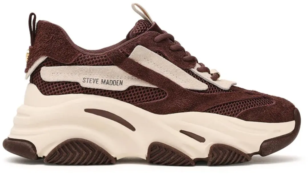 Steve Madden Possession-E Lage Sneakers 41 - Bruin/Wit - afbeelding 3 van 6