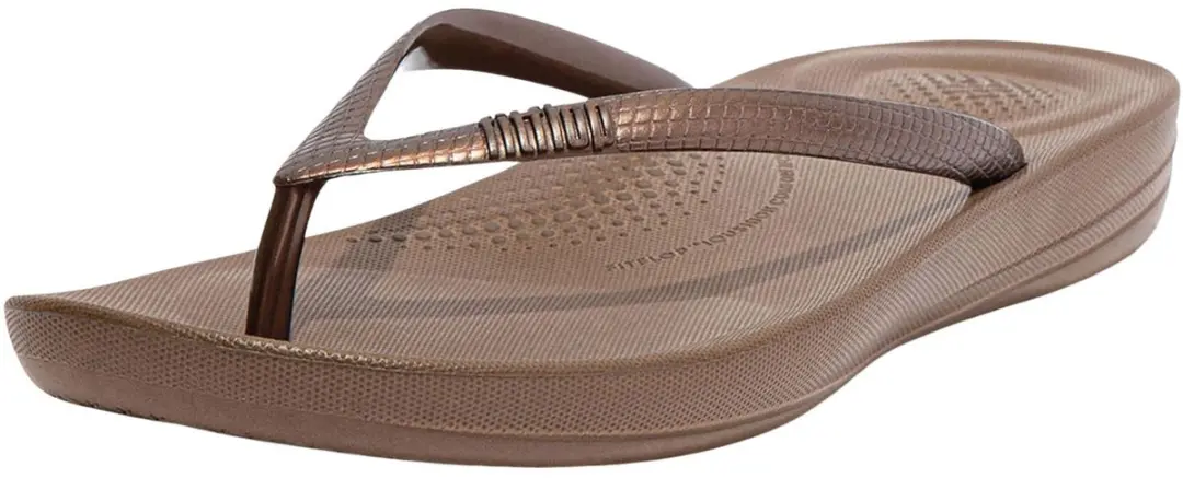 FitFlop Iqushion Teenslipper - 37 - Bronze - afbeelding 5 van 6