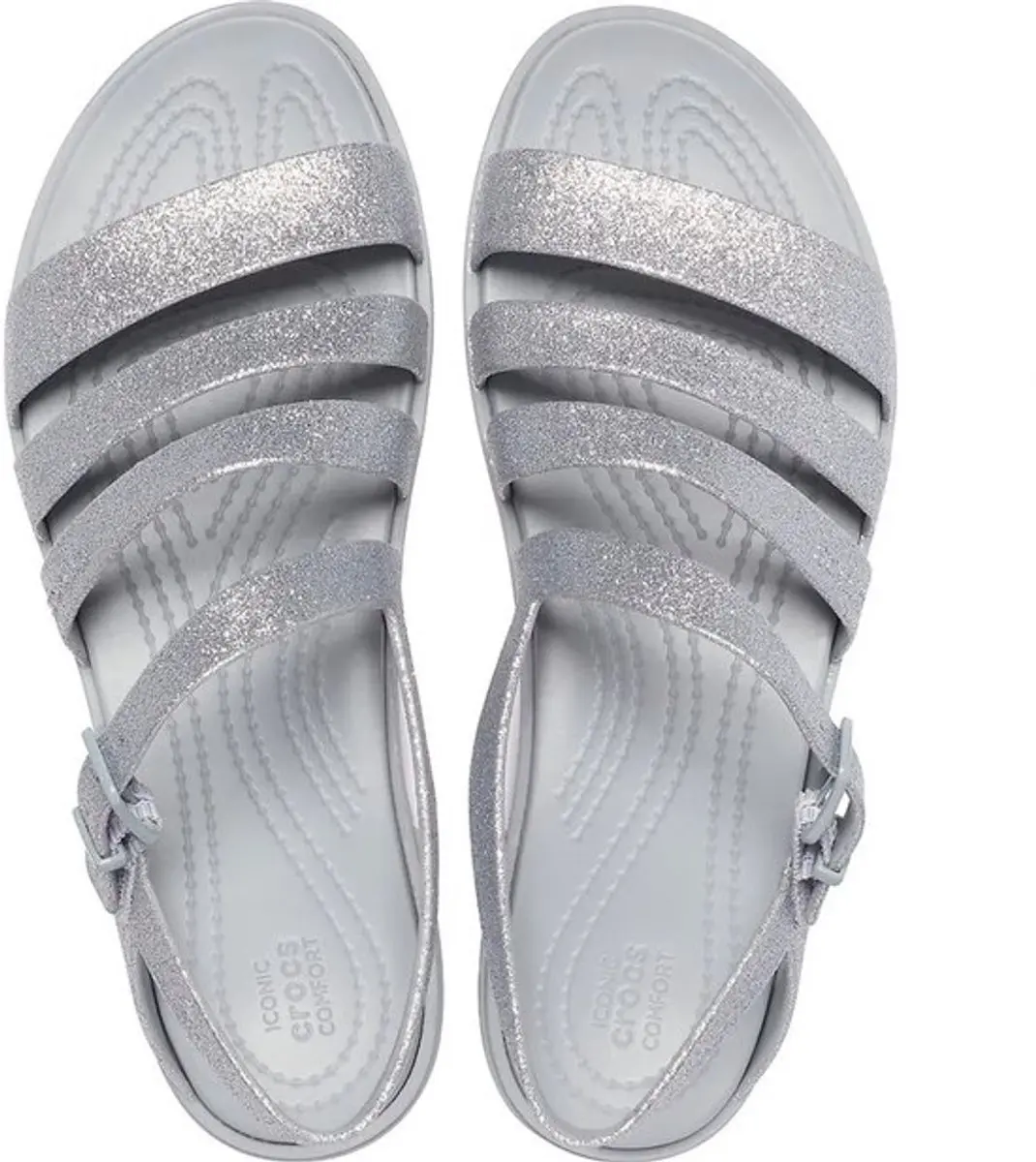 Crocs Tulum Glitter Sandal Silver Maat 39/40 US W9