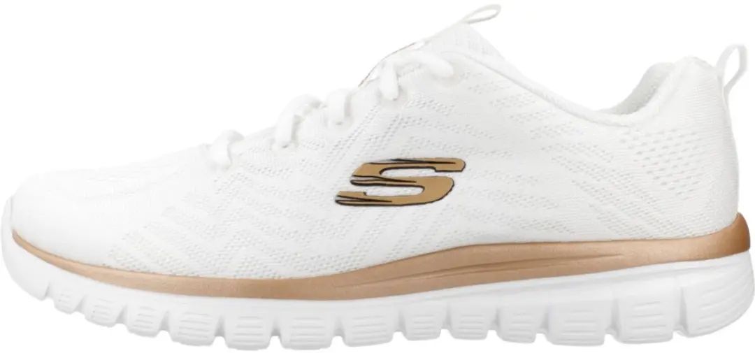 Skechers Graceful Get Connected Sneakers - Wit/Goud - Maat 38 - afbeelding 2 van 6