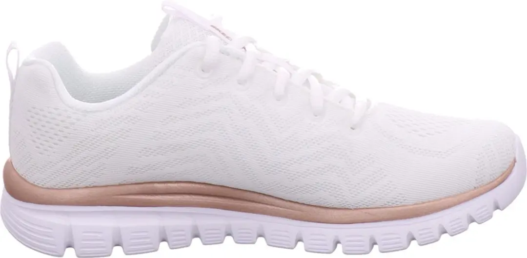 Skechers Graceful Get Connected Sneakers - Wit/Goud - Maat 38 - afbeelding 4 van 6