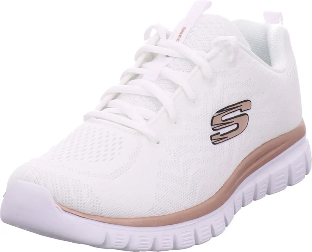 Skechers Graceful Get Connected Sneakers - Wit/Goud - Maat 38 - afbeelding 3 van 6