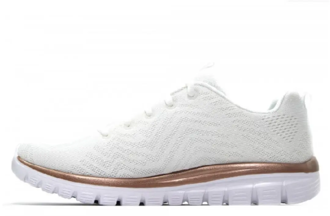 Skechers Graceful Get Connected Sneakers - Wit/Goud - Maat 38 - afbeelding 6 van 6