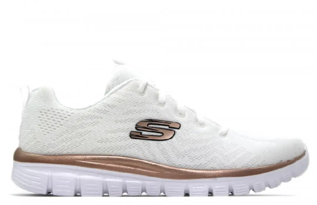 Skechers Sport GRACEFUL GET CONNECTED Sneakers Damesschoenen Wit Goud