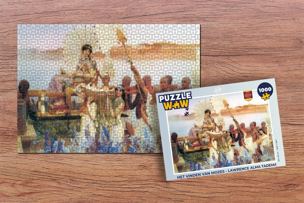 PuzzleWow Het vinden van Mozes Lawrence Alma Tadema Legpuzzel 1000 Stuks - Multicolor