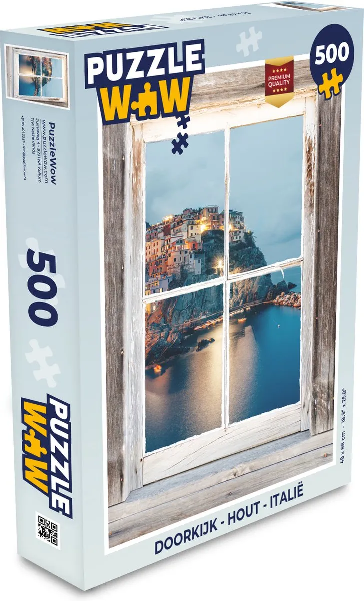 PuzzleWow Doorkijk Legpuzzel 500 Stuks - Multicolor