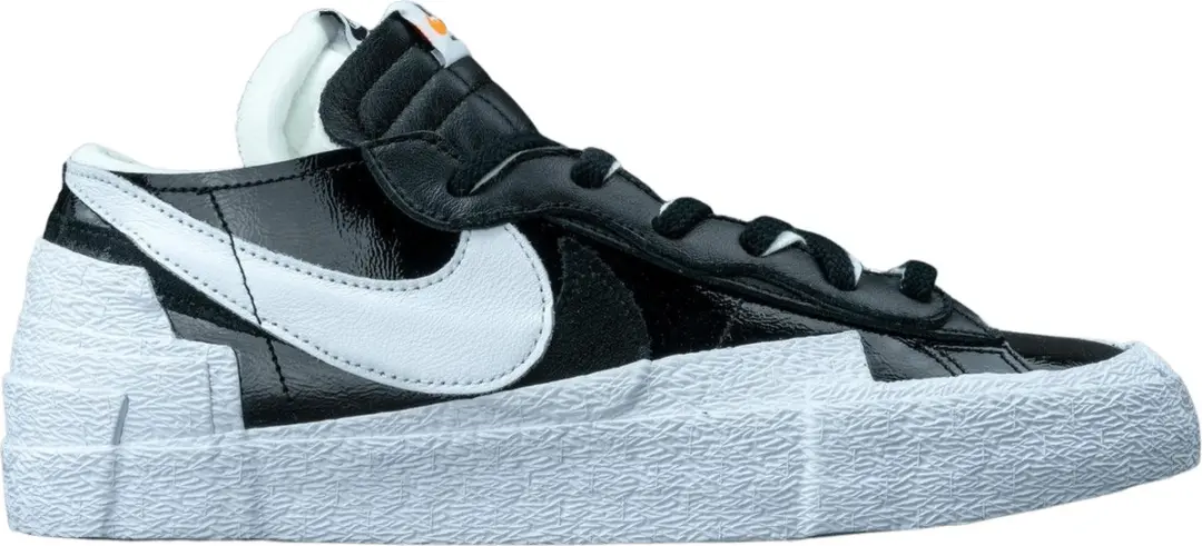 Nike Blazer Low X Sacai Blk Lakleder Zwart