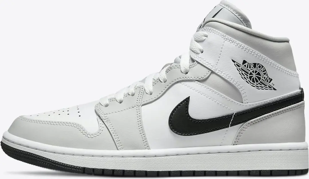 Air Jordan 1 Mid Light Smoke Grey Black