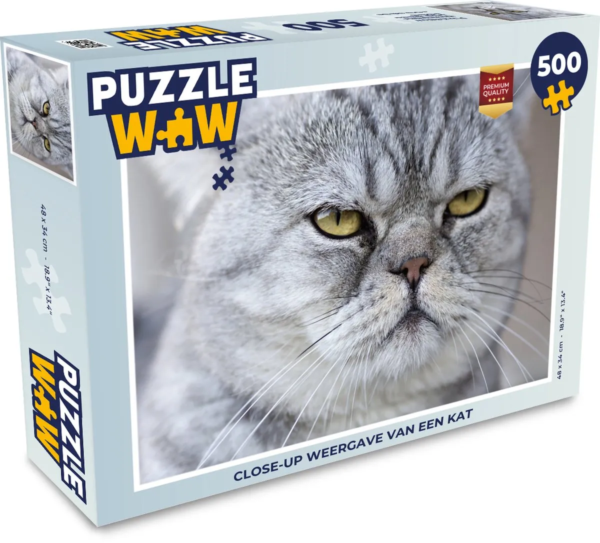 PuzzleWow Kat Legpuzzel 500 Stuks
