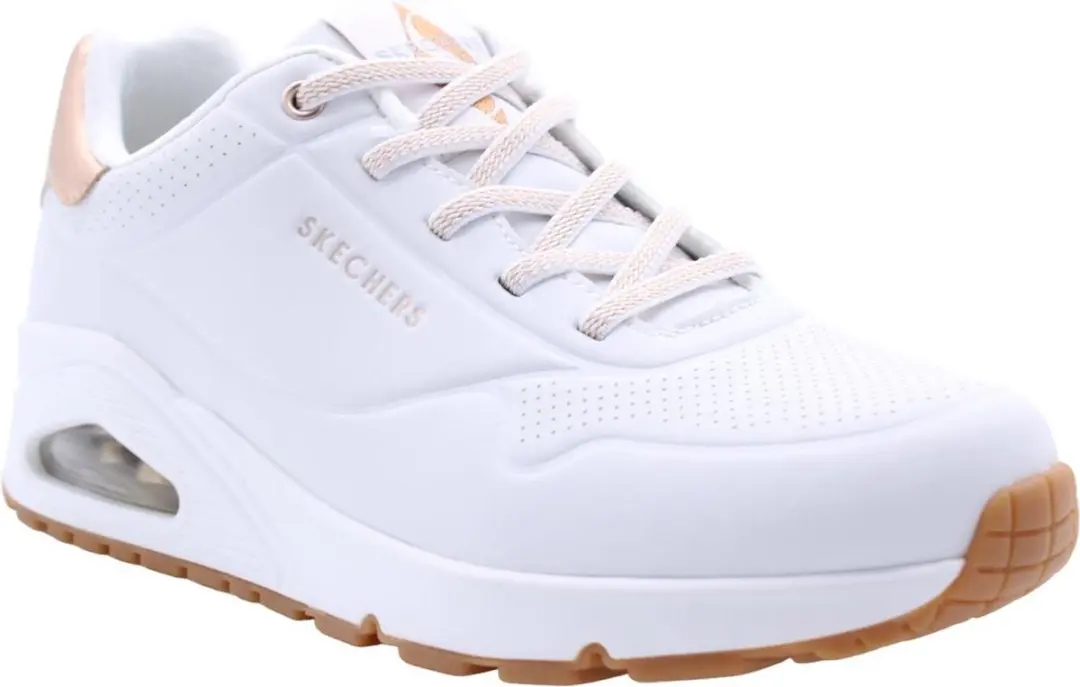 Skechers Uno Shimmer Away Dames Sneakers - Wit