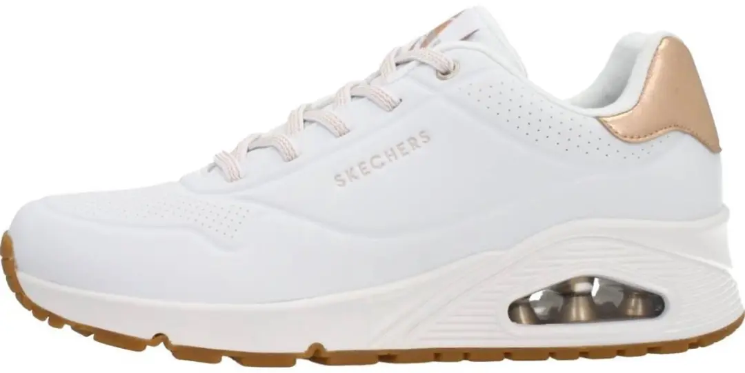 Skechers Uno Shimmer Away Dames Sneakers - Wit